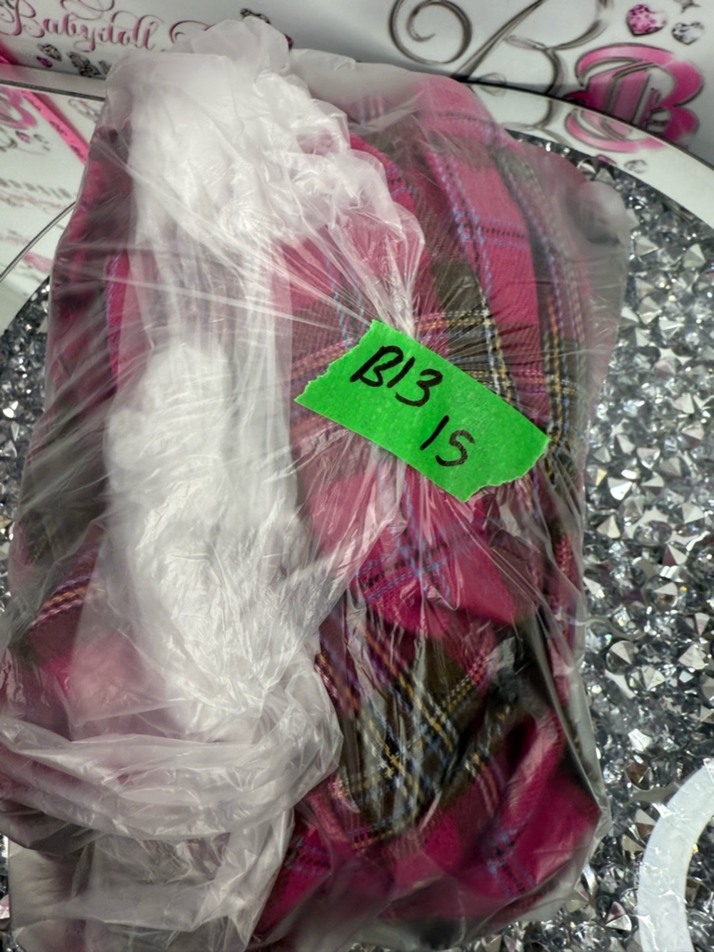 Fancyinn dress ruffle ruffles tiered frilly  Pink Plaid Tiered Mini Dress - Picture 10 of 10